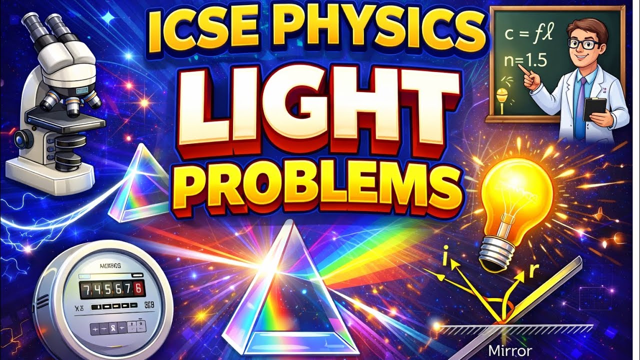 ICSE Physics 2026 Light Numericals 