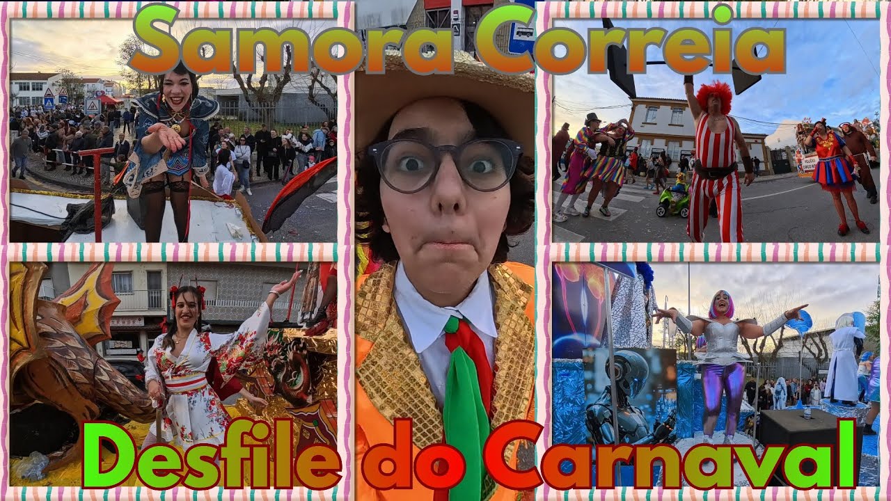 Lets Walk in 4K UltraHD Carnival Parade 🎉🎊🎭 - Samora Correia, Portugal