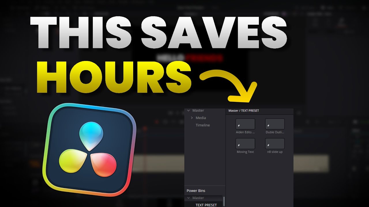 SAVE Your TEXT Animations as PRESETS in DaVinci Resolve