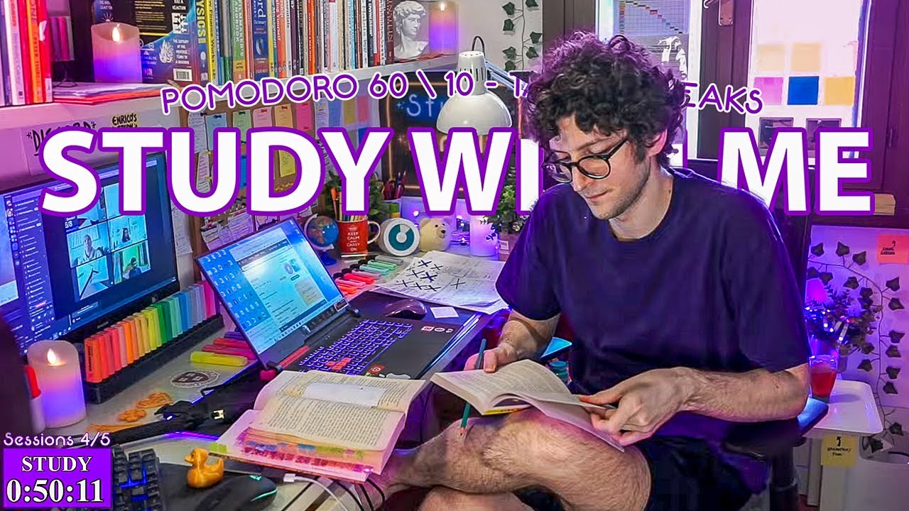 STUDY WITH ME LIVE POMODORO | 6 HOURS STUDY CHALLENGE ✨ Harvard Student, Relaxing Rain Sounds
