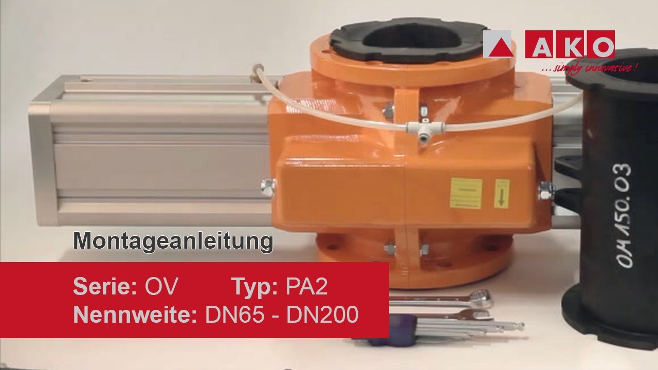 Instandhaltung: AKO Quetschventil (mechanisch), Serie OV, Typ PA2, DN: 65, 80, 100, 125, 150, 200