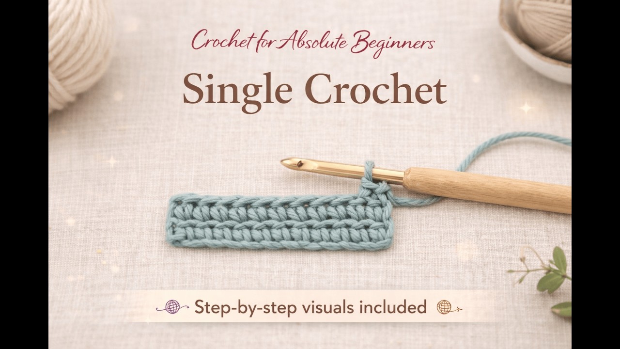 Crochet for Absolute Beginners – Learn the Single Crochet Stitch (Step by Step!)