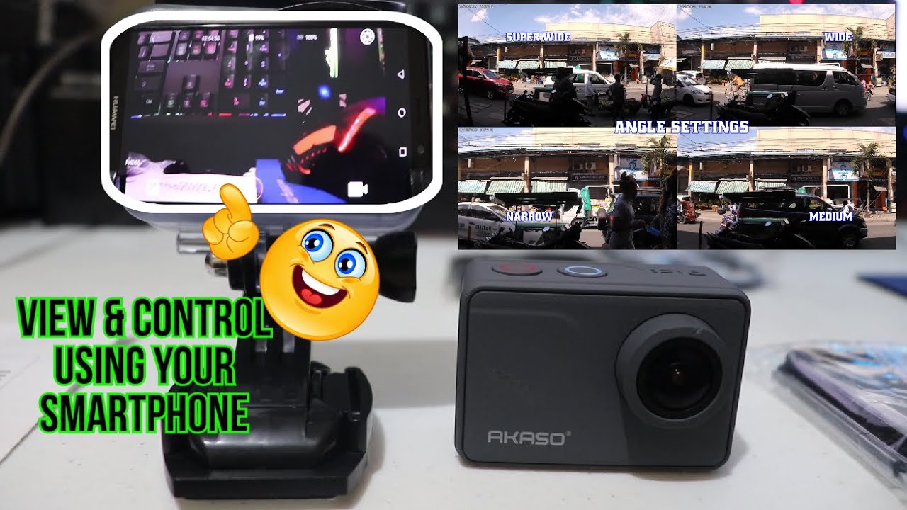 AKASO V50 PRO ACTION CAMERA REVIEW - CELLPHONE CONTROL AND VIEWING FEATURES