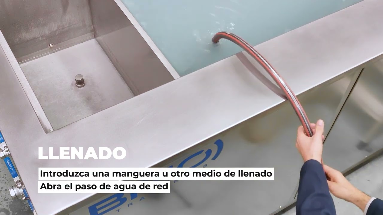 Puesta en marcha máquina de limpieza por ultrasonidos Serie PRO