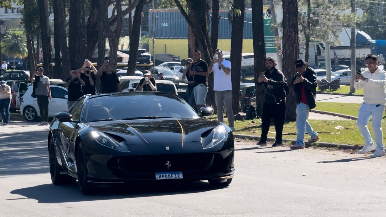 RONCO DE F1!!! FERRARI 812 GTS ACELERANDO TUDO NA SAÍDA DO EVENTO *João Vilkas*
