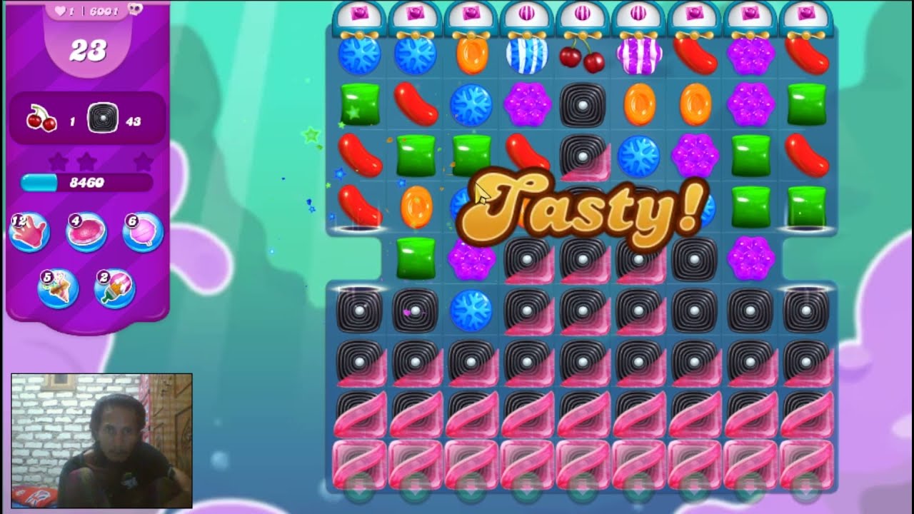Candy Crush Saga Level 6001 - Sugar Stars, 27 Moves Completed