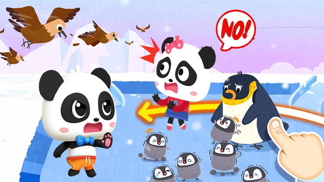Baby Panda's Penguin World - Help Kiki and Protect Baby Penguin from Predators - Babybus Games