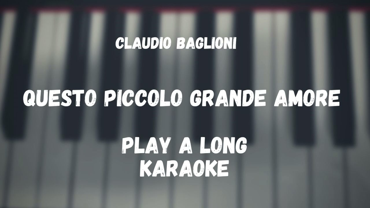 Claudio Baglioni: Questo Piccolo Grande Amore  PLAY A LONG / ACCOMPANIMENT / KARAOKE - Tom Sax Cover