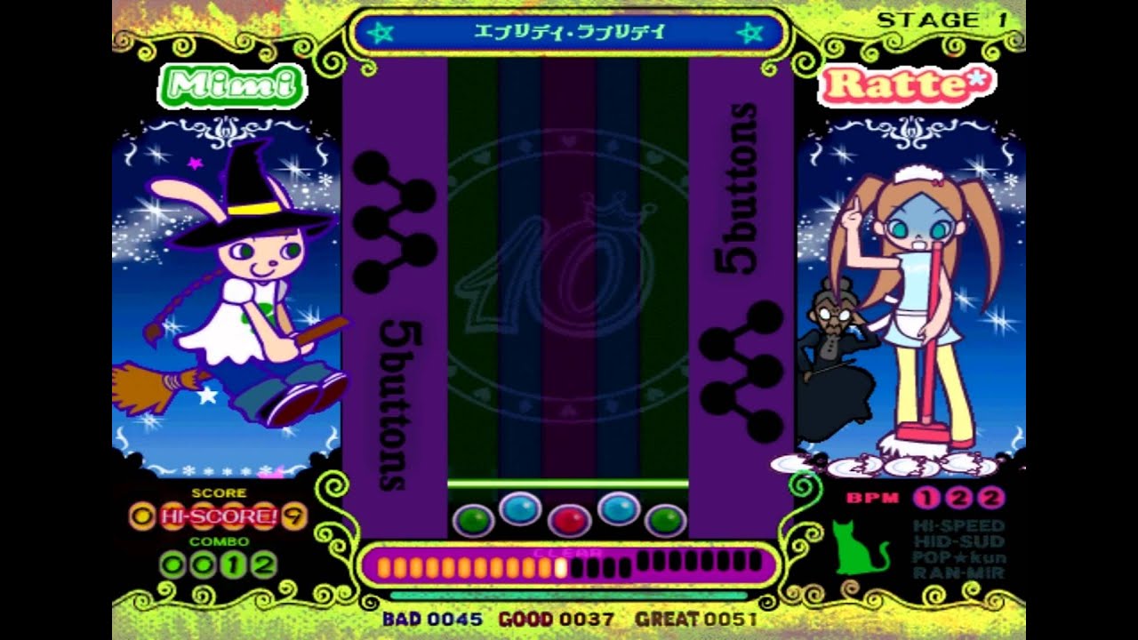 Pop'n Music 10 — Gameplay  {NTSC J} {HD 1080p} {PS2}
