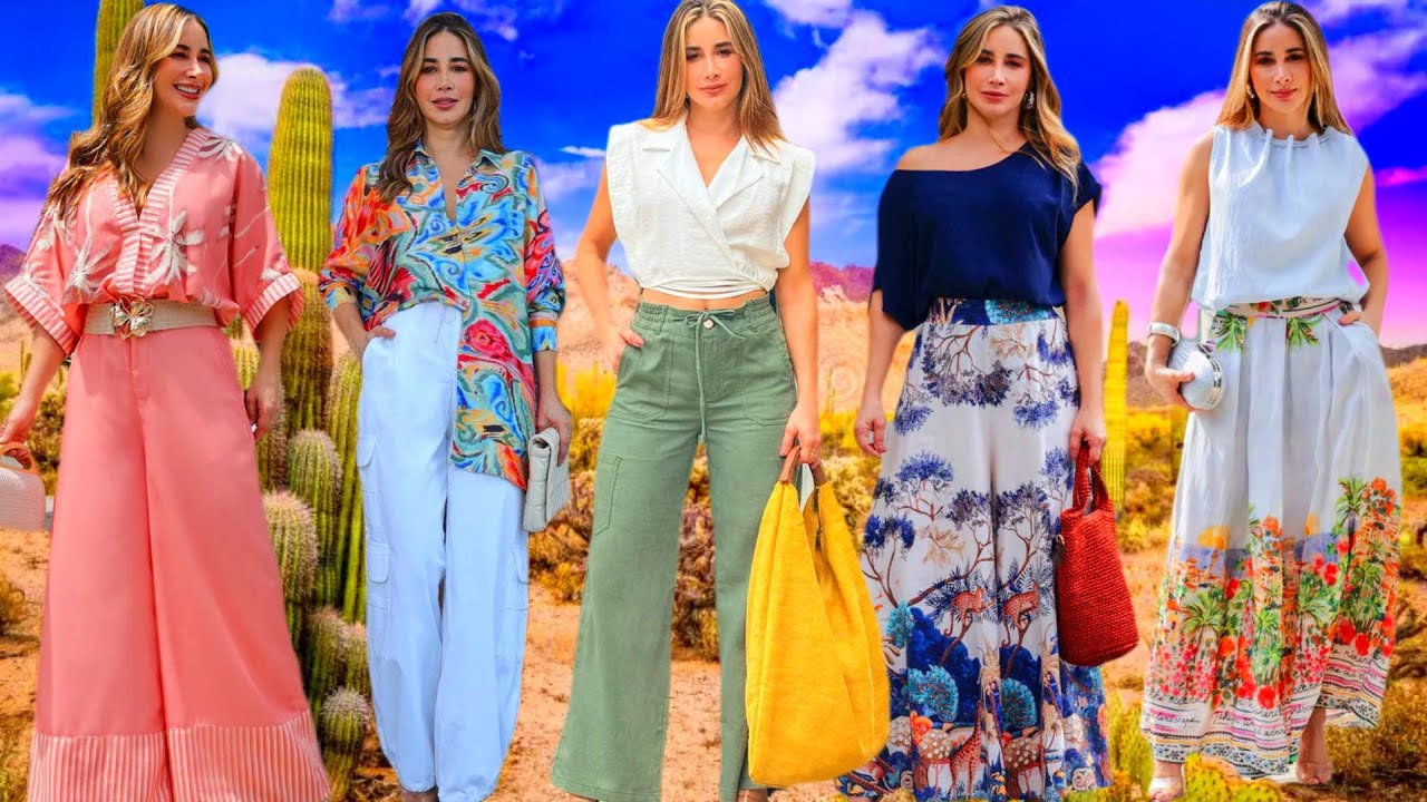 🟣 LOOK ENCANTADORES CON PANTALONES DE MODA COMBINACIONES ELEGANTES PARA MUJER CON  ESTILO🥰
