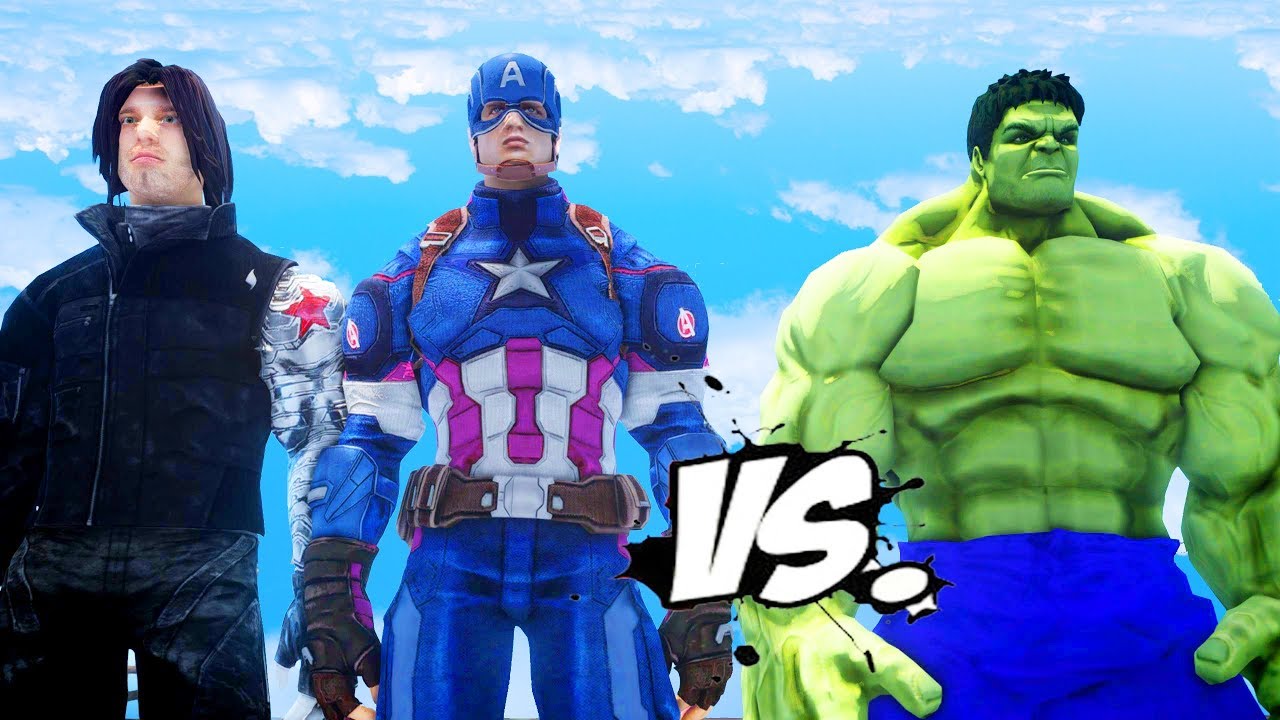 THE HULK VS CAPTAIN AMERICA & WINTER SOLDIER