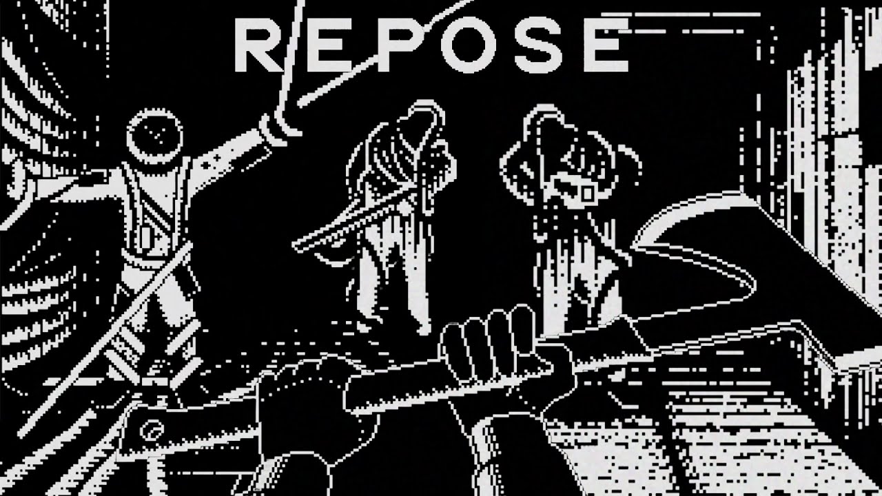 REPOSE - A 1-bit Styled Dark Sci-Fi Dungeon Crawler in a Dead Internet Data Center (Early Dev Build)