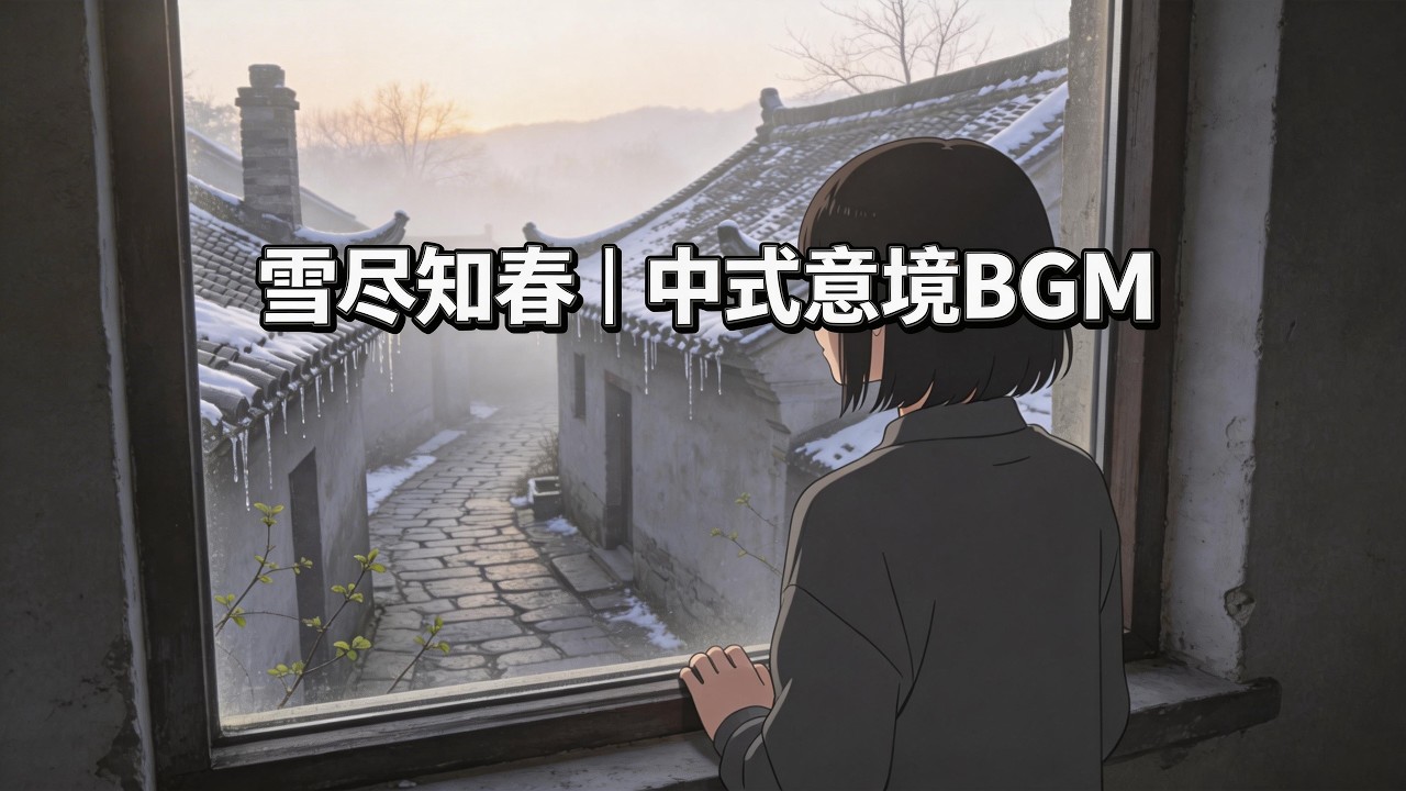 [CALM] 雪尽知春（1 Hour）｜中式意境专注BGM | Deep Focus Ambient #focusmusic  #chineseambience #chinesegirl