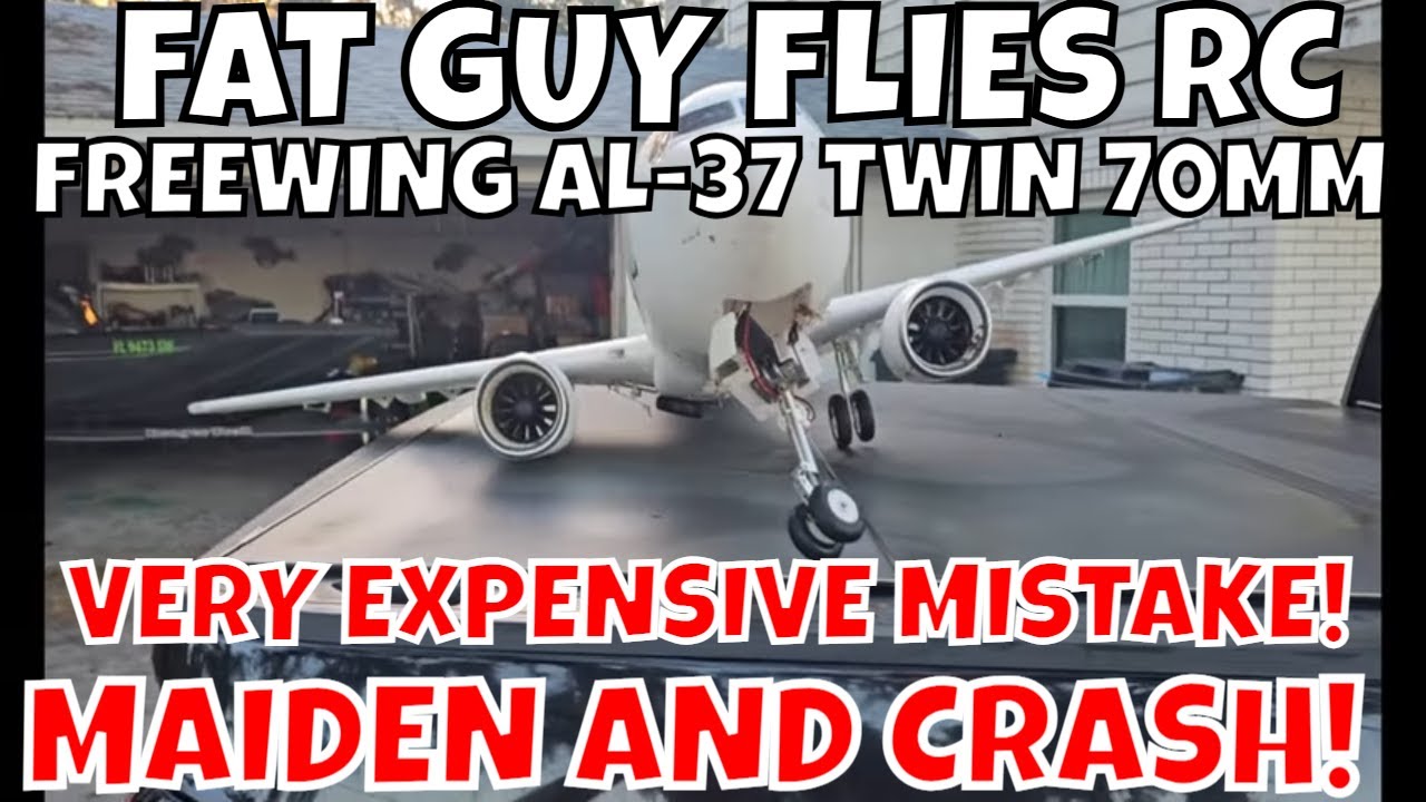 FREEWING AL-37 MAIDEN AND CRASH! PILOT ERROR by FGFRC #aviation #rc