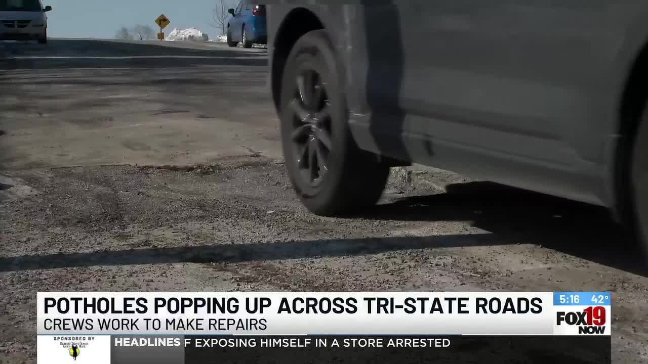 Potholes popping up across Tri-State roads, crews work to make repairs