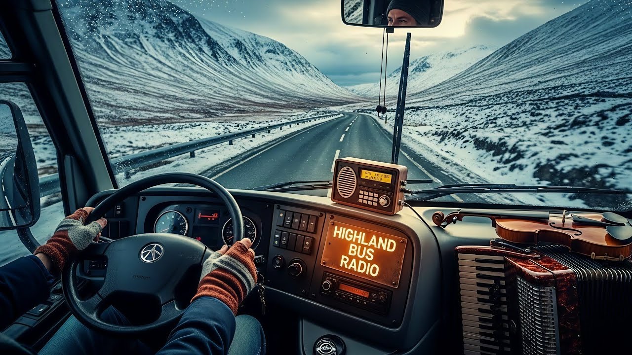 Highland Bus Radio | Smooth Celtic Polka Journey - Calm Folk Instrumental for Relaxing Travel