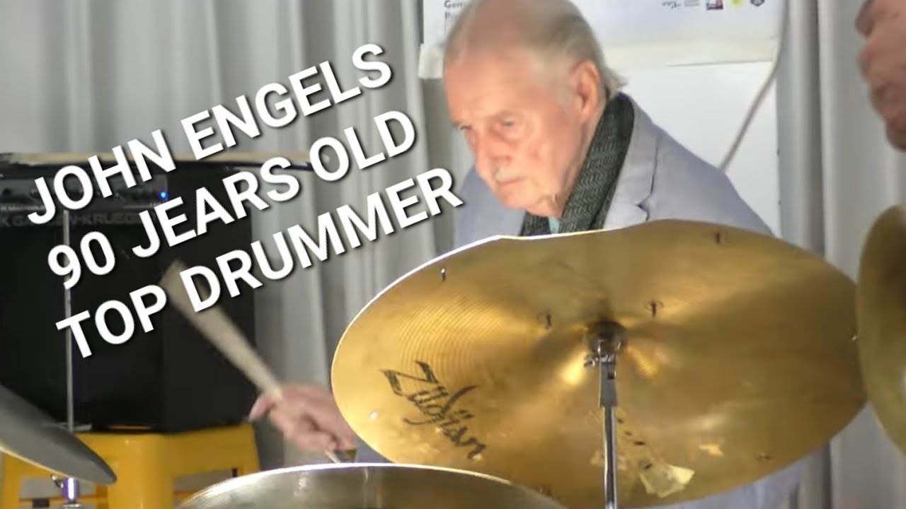 John Engels 90 year old drums the stars from the sky by Gideon Tazelaar Kwartet 