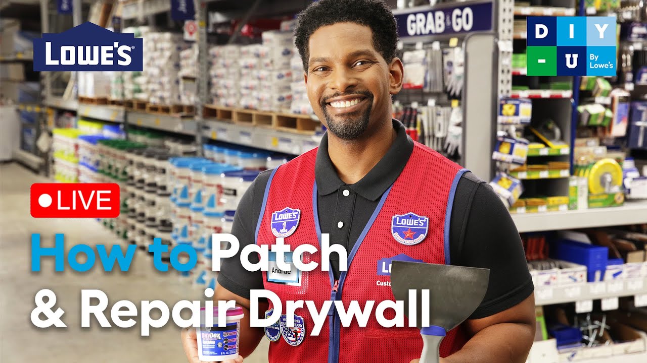 Как заделать и отремонтировать гипсокартон | DIY-U от Lowe's