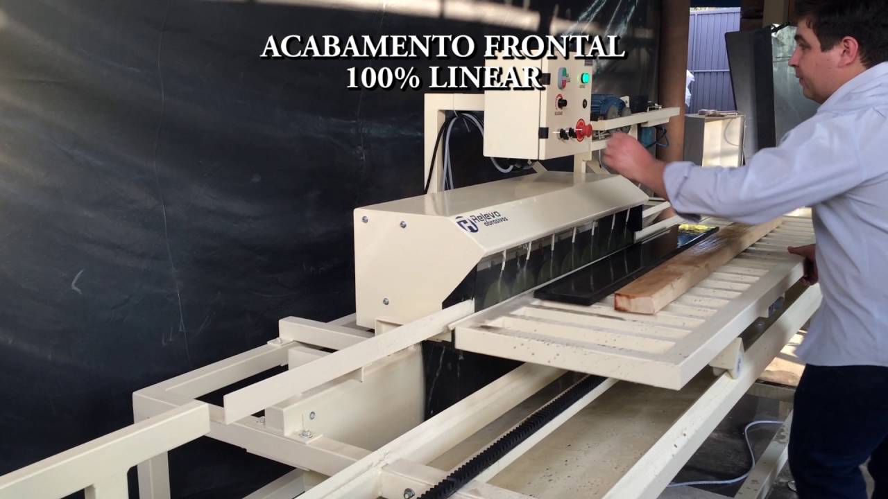 Maquina Poliborda semi automatica para marmore e granito relevo abrasivos