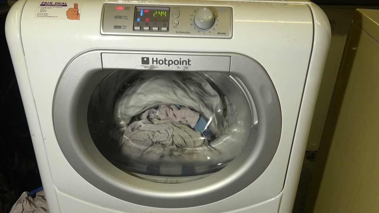 Hotpoint Extendia BS1400 - load, program, detergent , Pre wash