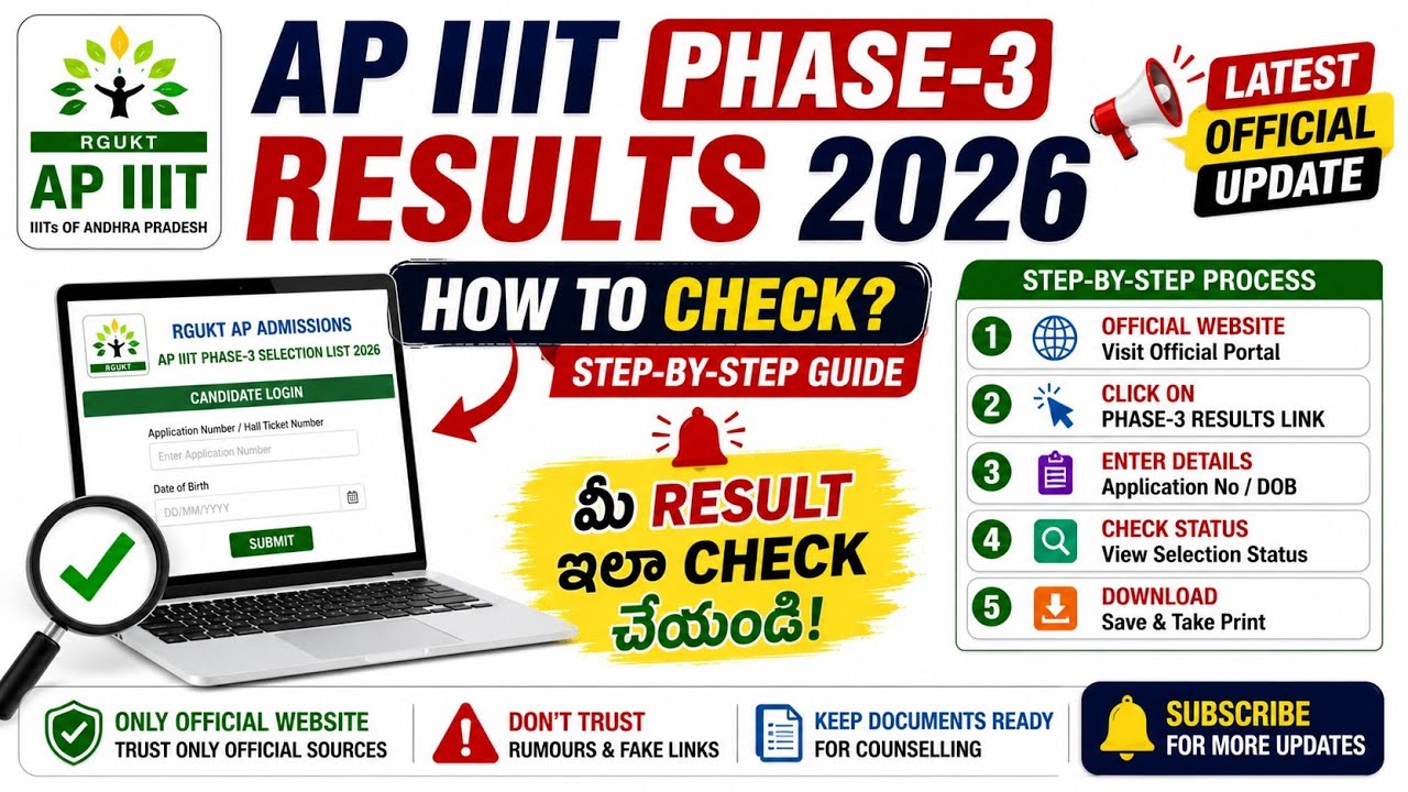 How to Check AP IIIT Phase 3 Selection List 2026 | AP IIIT Phase 3 Results | FocusFire RGUKT