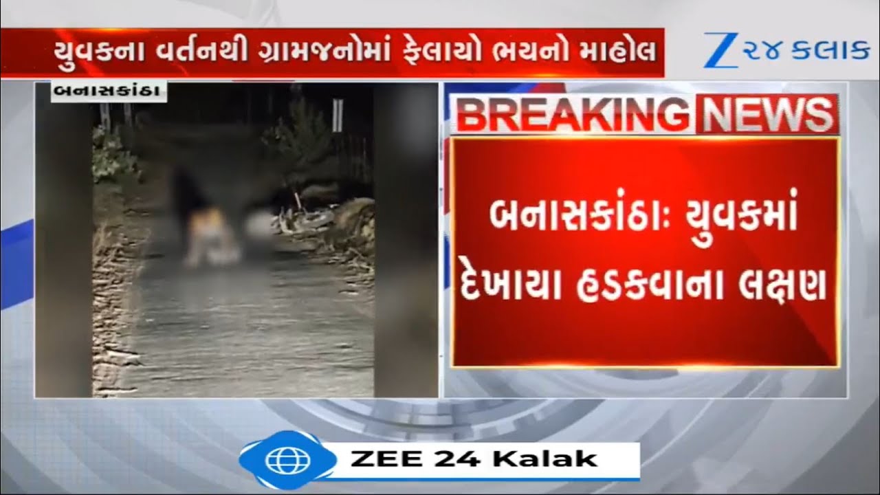 Symptoms of rabies seen in youth at Narasal village of Banaskantha's Palanpur; SHOCKING video viral