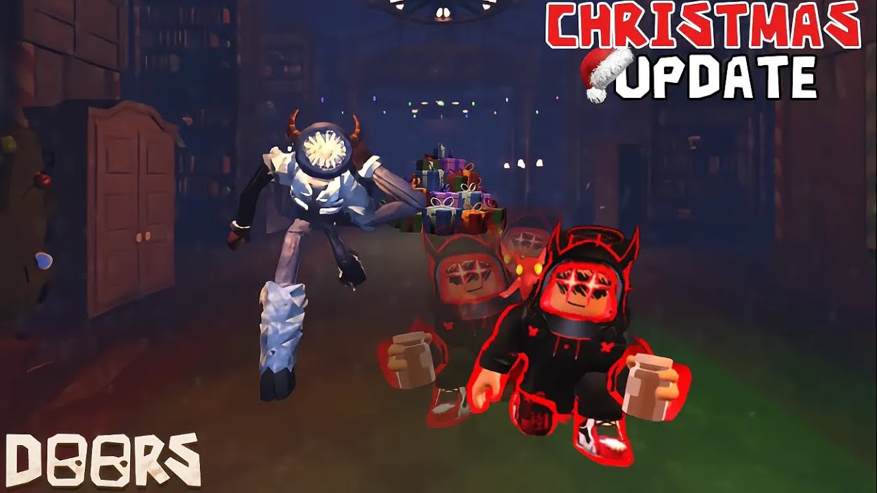 DOORS but IT TURNED JOLLY?? (CRINGLE'S WORKSHOP🎁) -Roblox DOORS 🚪 🎄