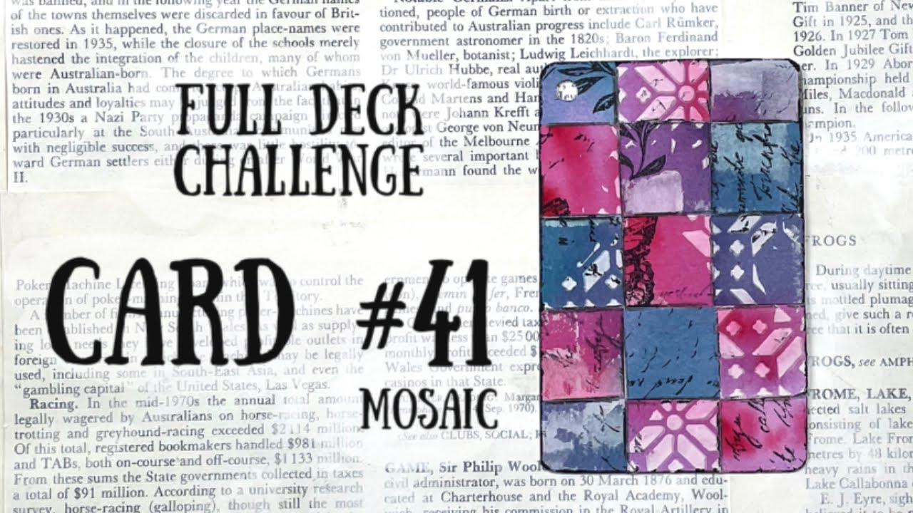 Create a Fun Mosaic | Full Deck Challenge | Card 41 🦋 Shanouki Art 🦋