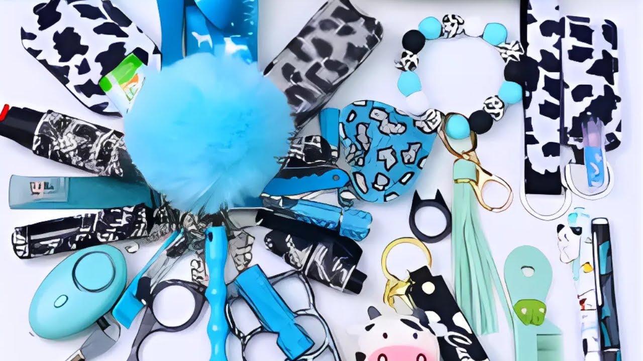 ✨ASMR✨ SELF DEFENSE KEYCHAIN PACKING VIDEO #91 🍧🍬