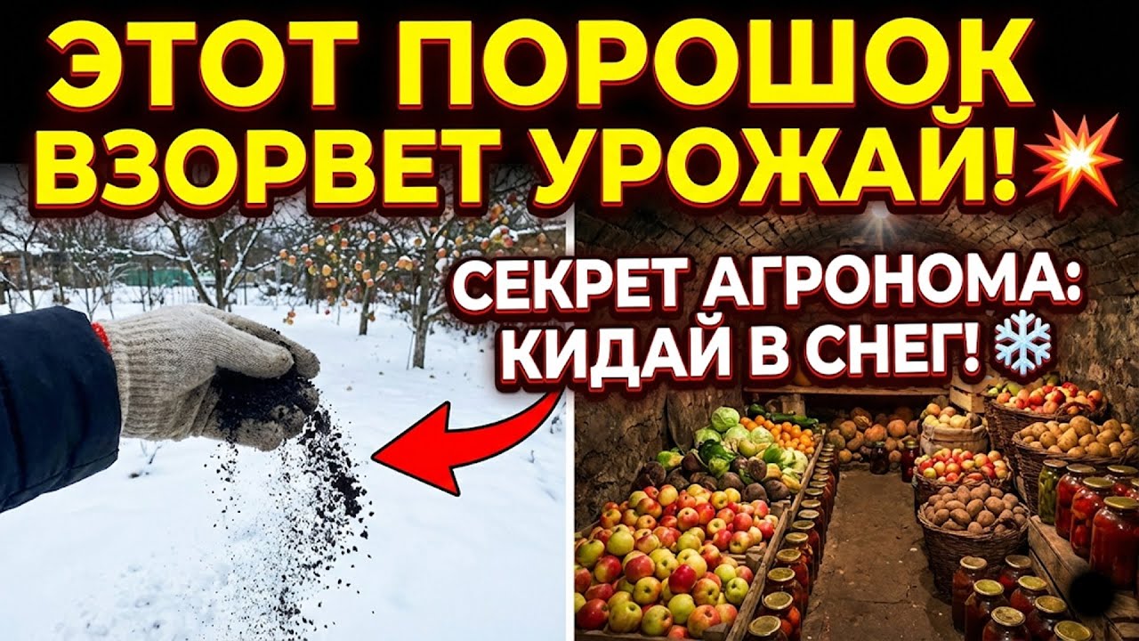Кидай эту ГРЯЗЬ прямо в снег! Секретный метод, от которого погреб лопнет.