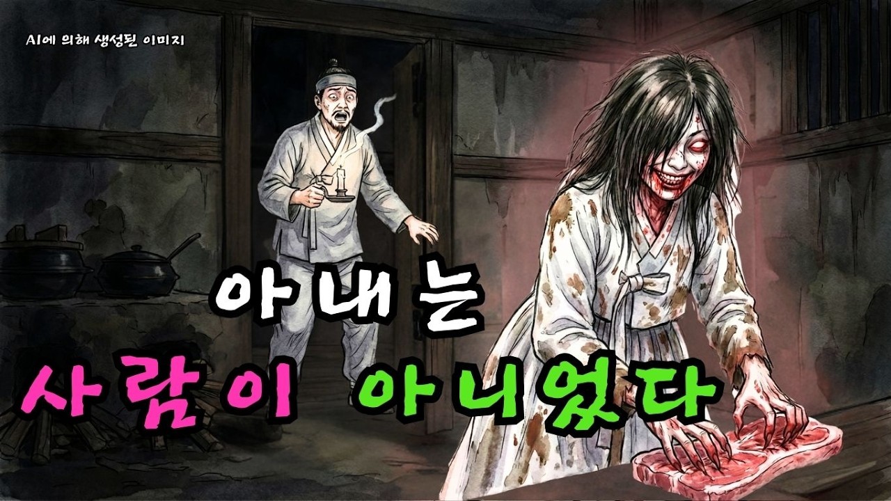 한밤중 부엌에서 날고기를 먹는 아내를 본 남편, 뒤를 밟았다가 알게 된 충격적인 진실 | 납량특집 | 야담 | 민담  |  조선시대