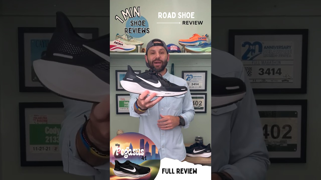 1-минутный обзор кроссовок: Nike Pegasus 41 | Лучшие кроссовки Nike 2024 года? #шорты #обувь #бег