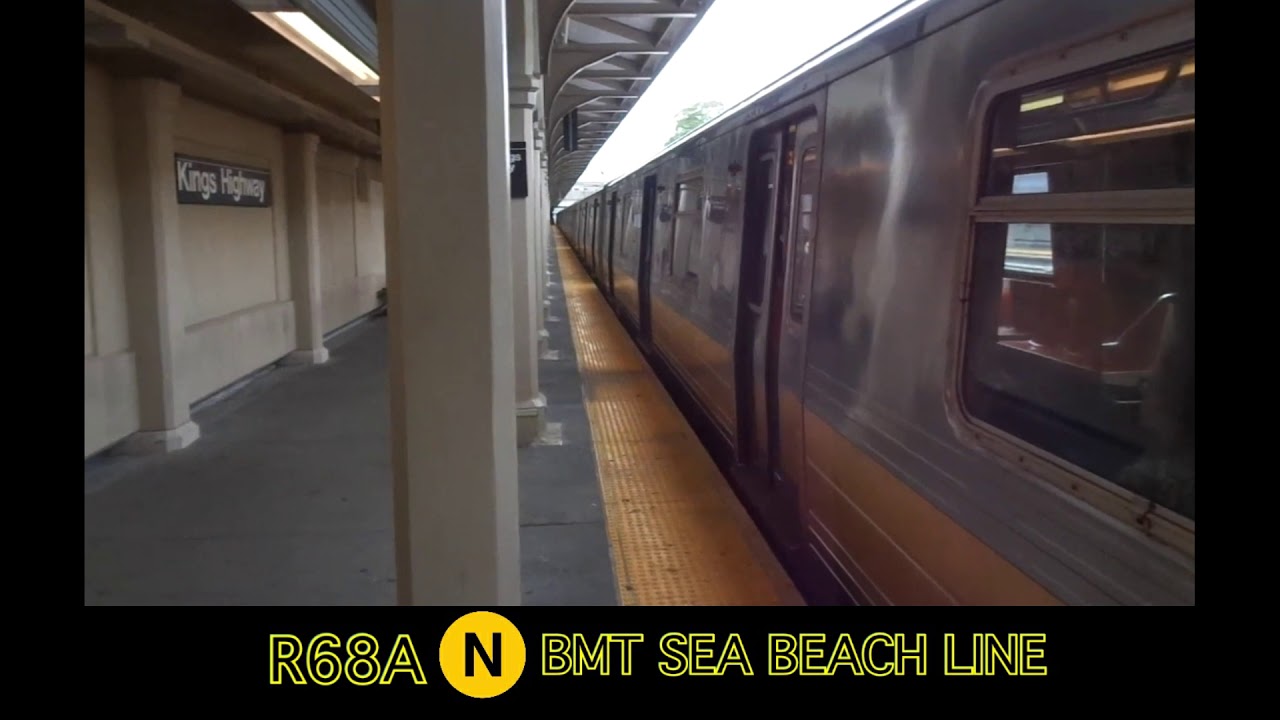 BMT Sea Beach Line: Manhattan-bound R68A N Train @ Kings Highway
