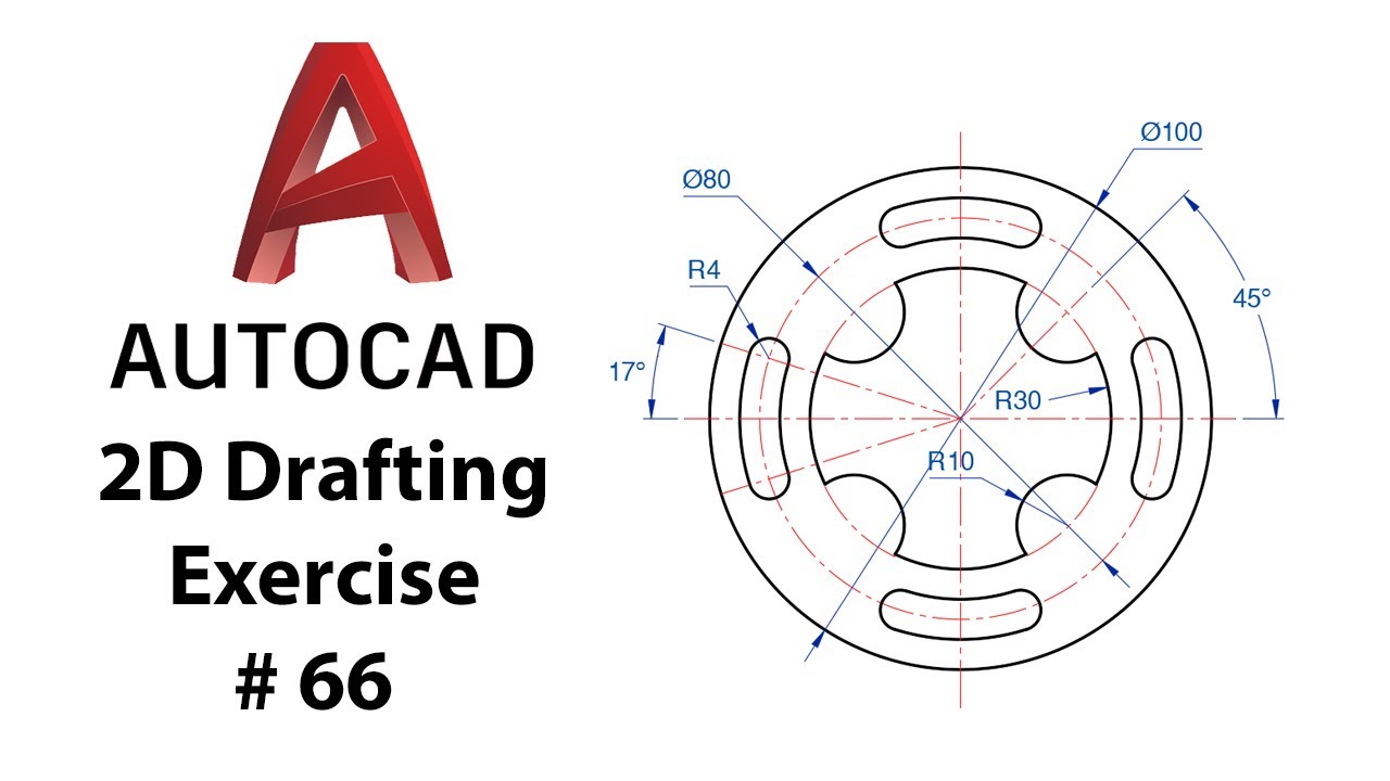 AutoCAD 2D Drafting Exercise # 66 - Basic to Advance in Hindi