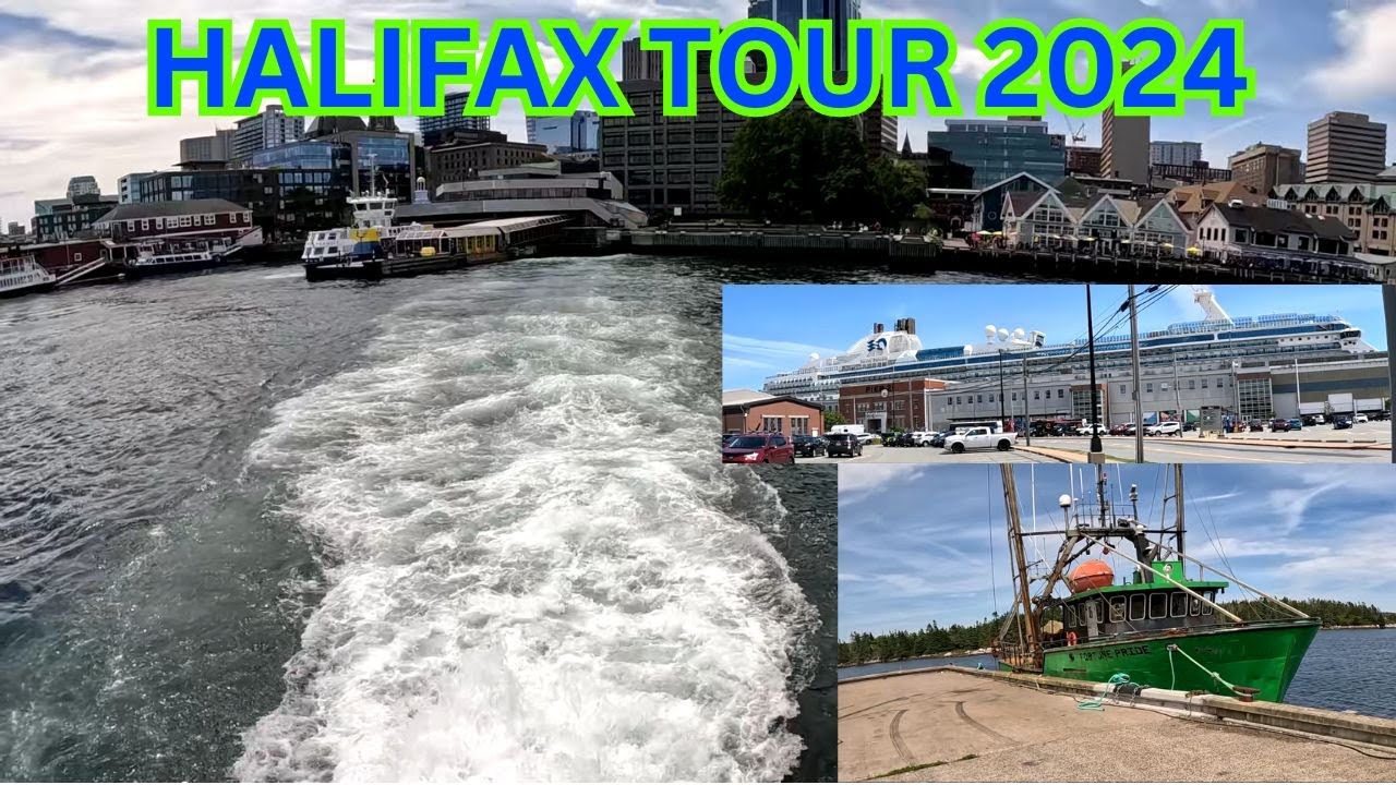 Halifax Harbour tour...Ferry rides CRAZY roundabout.. Major bridge crossing and mega cruise ship