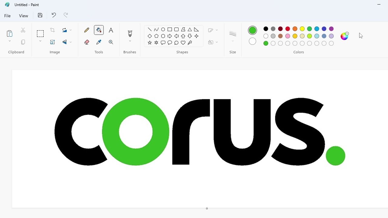 How to draw the Corus Entertainment logo using MS Paint | How to draw on your computer