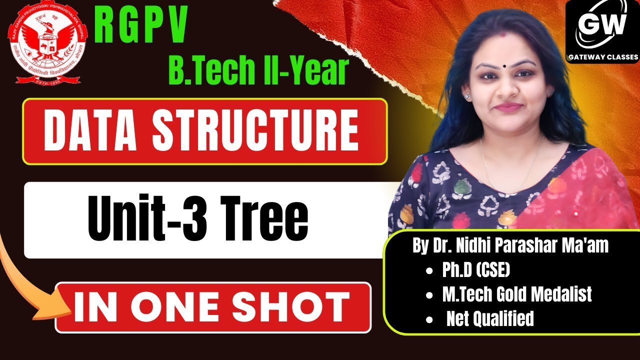 RGPV Data Structure Unit-3 One Shot I By Dr. Nidhi Parashar Ma'am I Gateway Classes