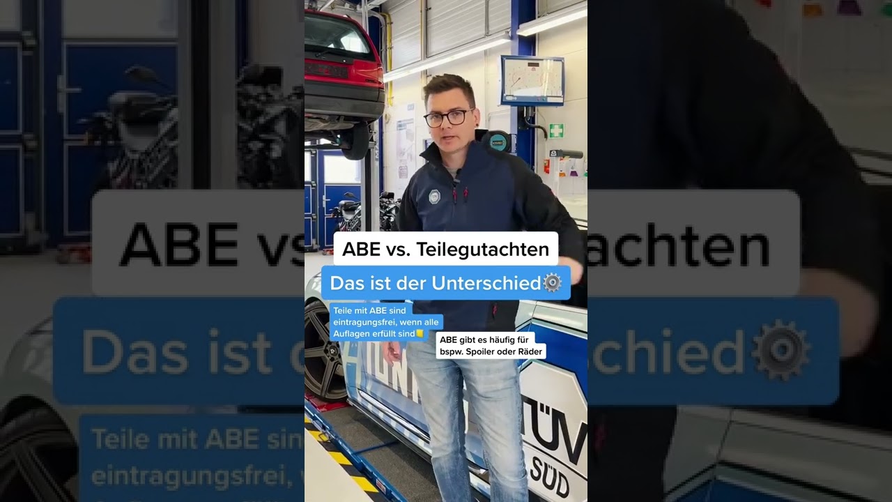 ABE vs. Teilegutachten - auf diese Unterschiede solltest du achten! #shorts  #werkstattleben