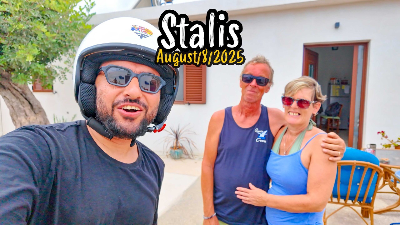 Stalis Crete, walking tour 4K, vlog, drone, Greece travel guide 2025