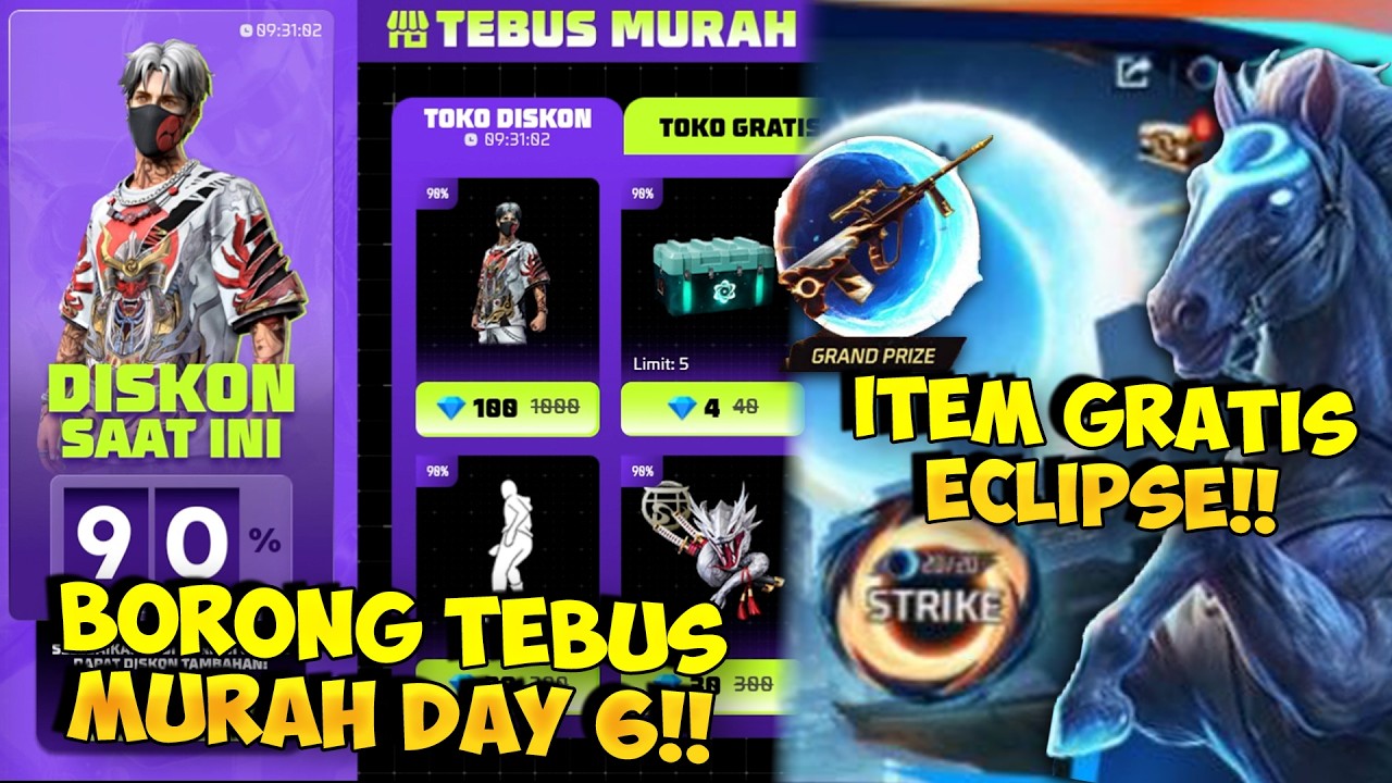 BORONG EVENT TEBUS MURAH DAY 6 !! Bocoran Event Gratis Eclipse Rise & Habisin Hadiah Tebus Murah Cuy