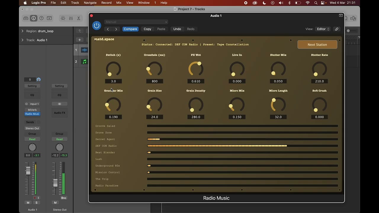 Radio Music plugin demo