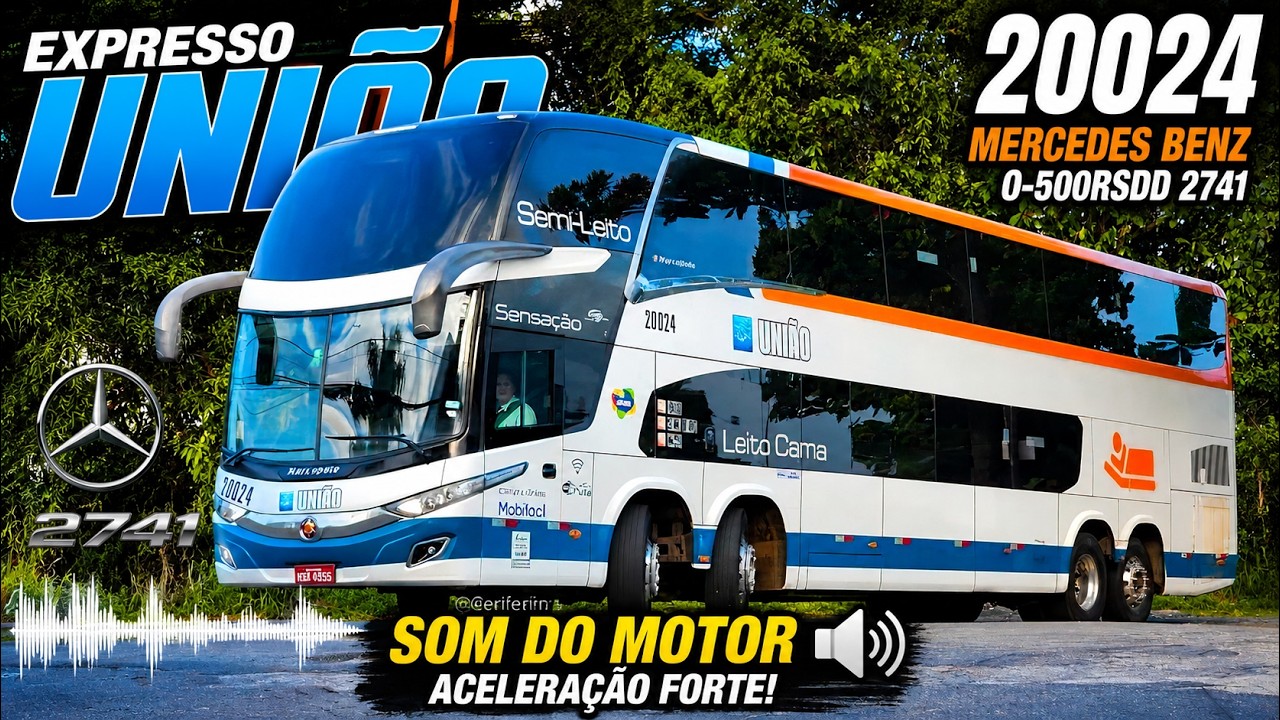 (Som do motor) ... Retarder, top break e outros...  Mercedes-Benz O-500RSDD 2741 (Use os fones!)