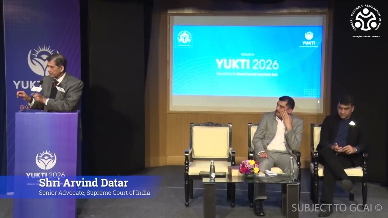YUKTI 2026: Session by Shri Arvind Datar, Senior Advocate, Supreme Court of India 