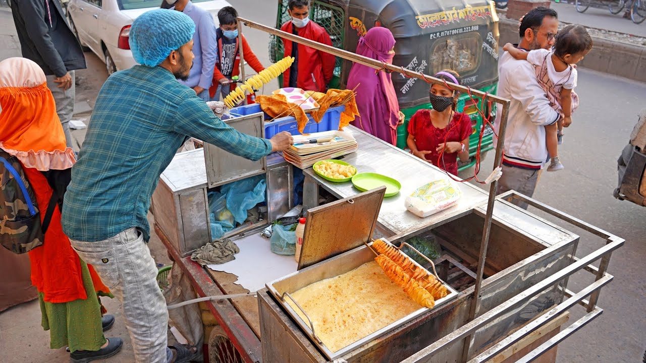 Spiral Tornado Potato Chips | Bangladeshi Street Food