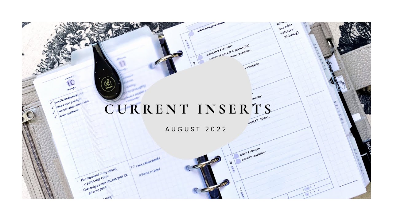 Planner inserts - testing my own daily pages and weekly capture