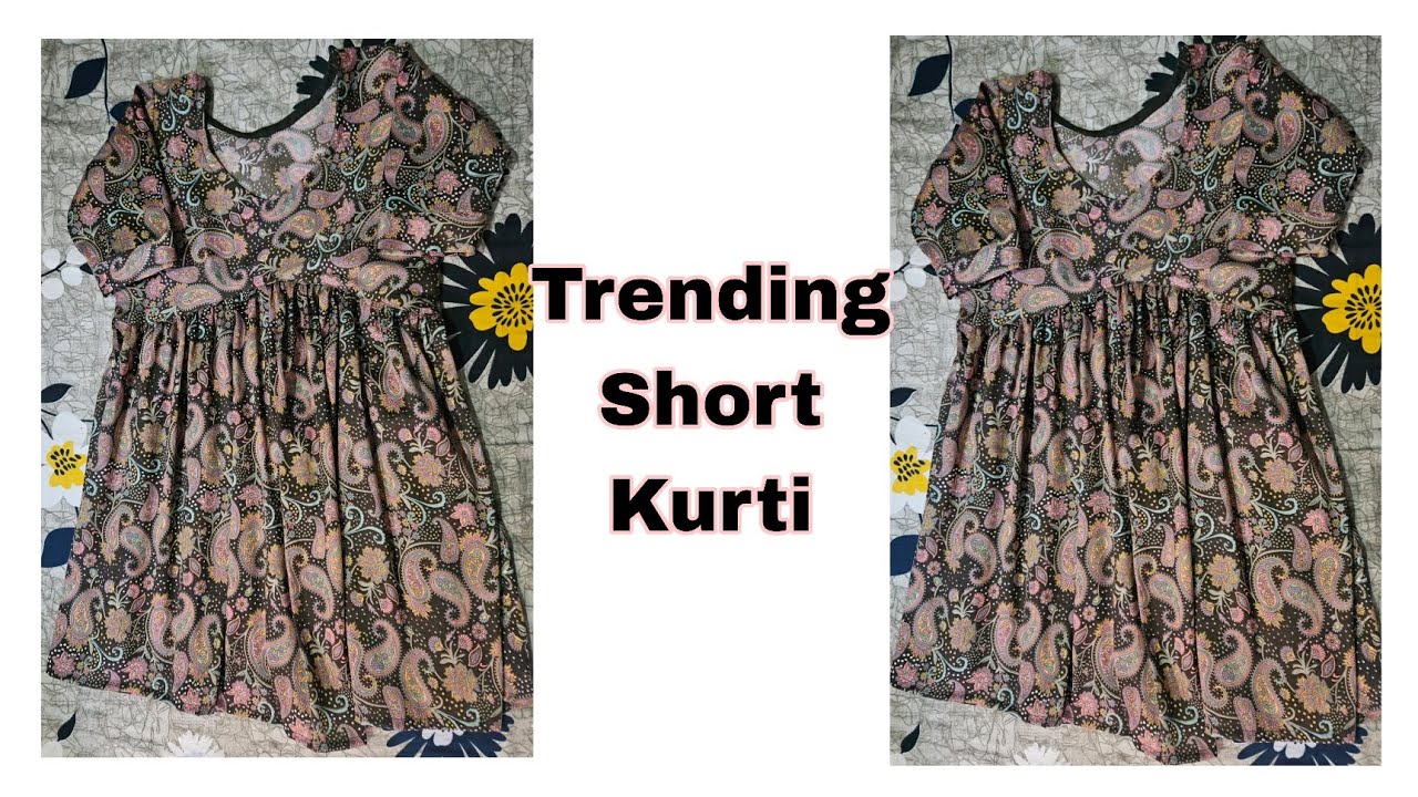Trending short kurti cutting and Stitching 💯/ आसान तरीके से सीखे शॉर्ट कुर्ती की कटिंग एंड स्टिचिंग 
