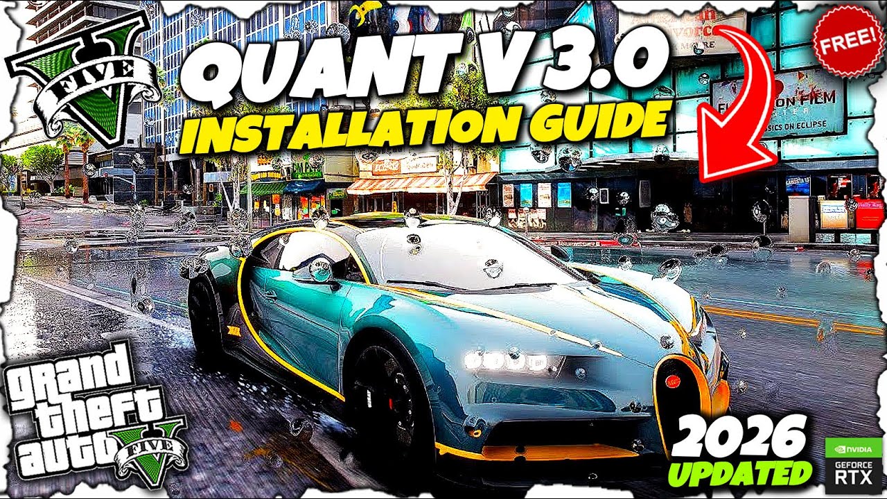 How To Install QuantV 3.0 Graphics Mod In GTA 5 || 2026 Updated || Quant V Mod for Free!!😍