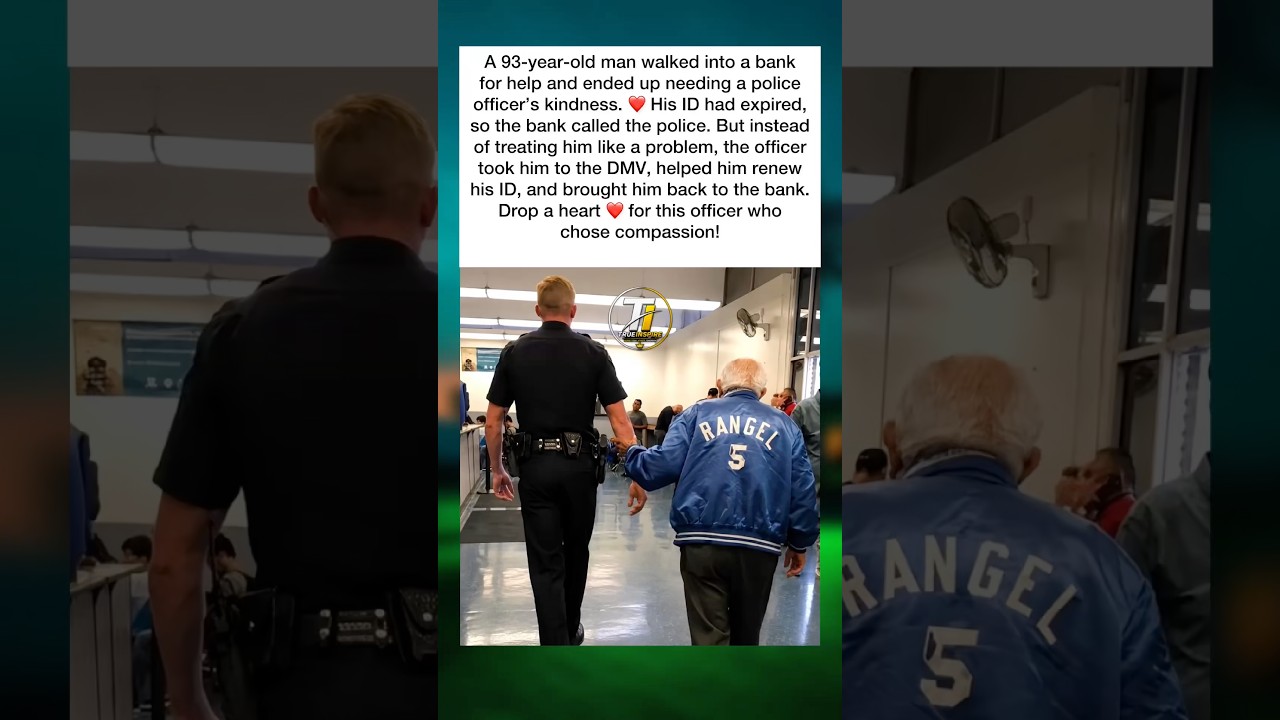 POLICE OFFICER helps 93-year-old man renew expired id at dmv. #shorts #kindness #inspirationalstory