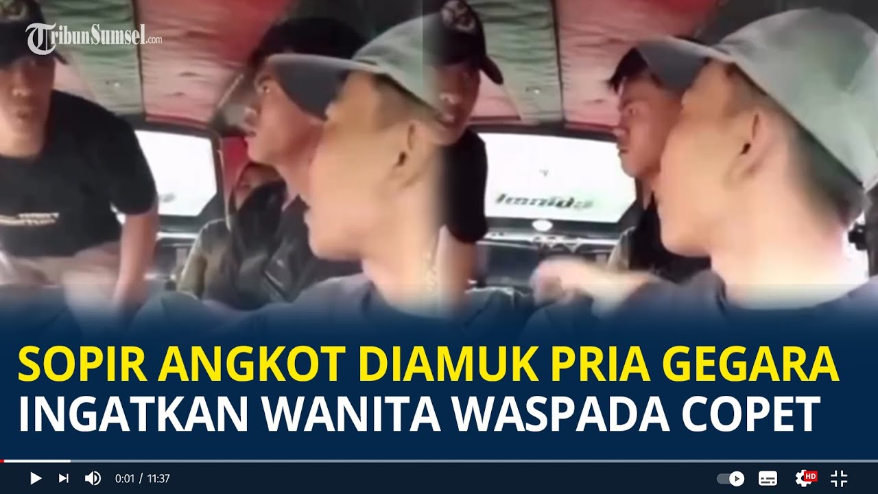 Viral Sopir Angkot Diamuk Penumpang Pria Gegara Ingatkan Wanita Waspada Copet