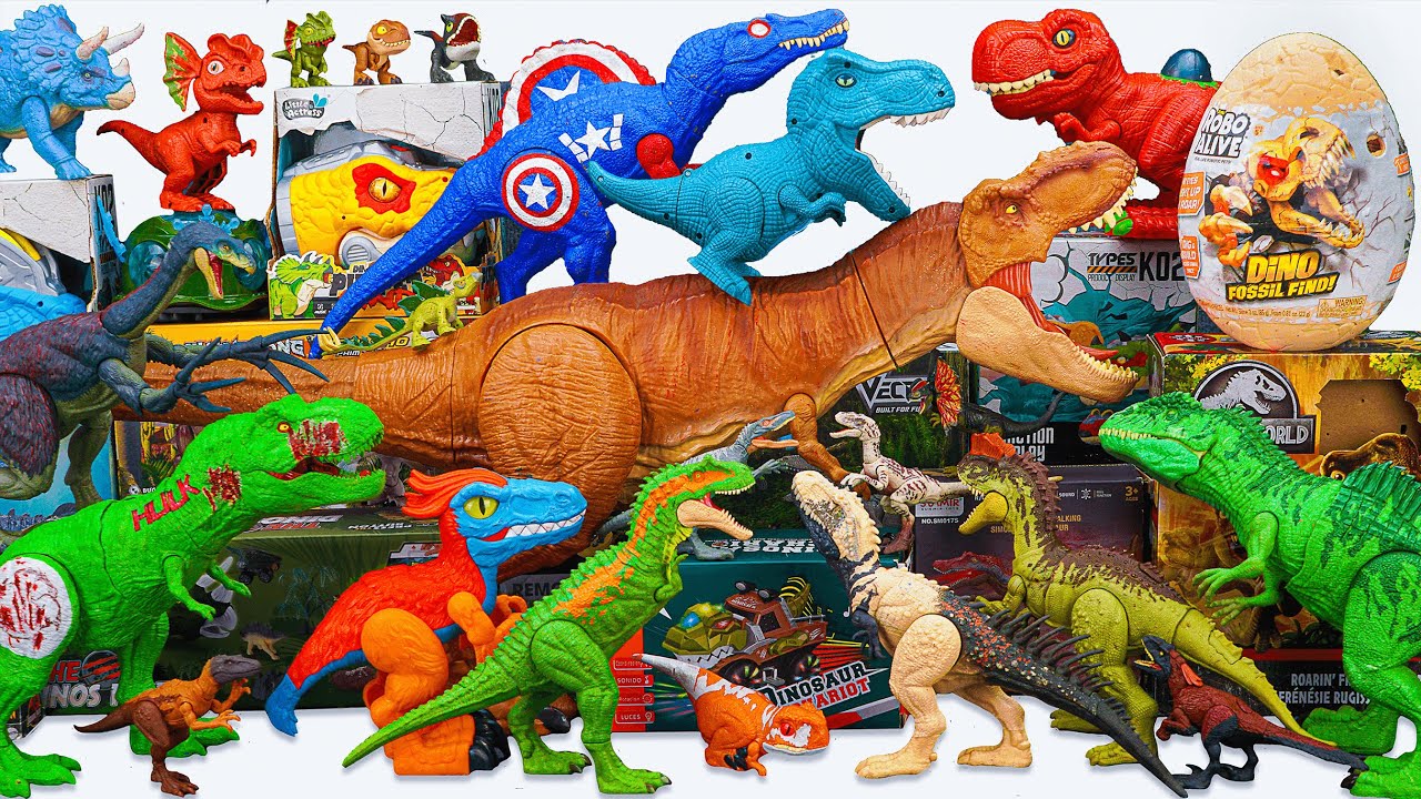 Unboxing Review Jurassic World ASMR | Dinosaur Eggs Brachiosaurus Trex Therizinosaurus Dilophosaurus